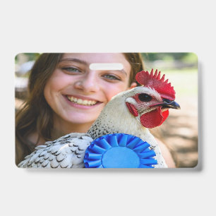 Livestock Show Poultry Photo Customise ID Badge