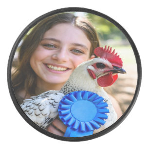 Livestock Show Poultry Photo Customize Hockey Puck