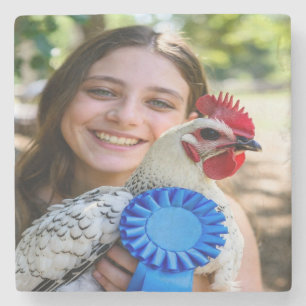 Livestock Show Poultry Photo Customize Stone Coaster