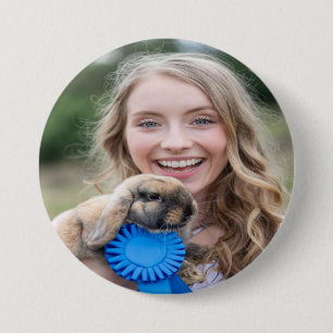 Livestock Show Rabbit Photo Customize 7.5 Cm Round Badge