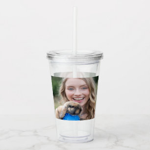 Livestock Show Rabbit Photo Customize Acrylic Tumbler