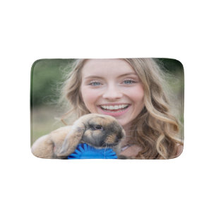 Livestock Show Rabbit Photo Customize Bath Mat