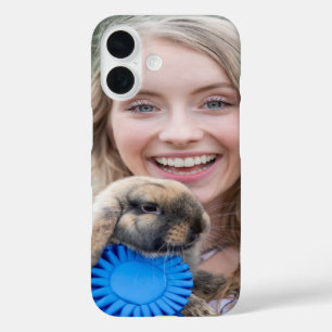 Livestock Show Rabbit Photo Customize iPhone 16 Case