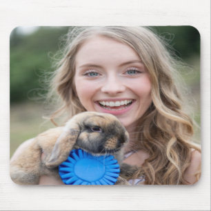 Livestock Show Rabbit Photo Customize Mouse Pad