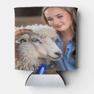 Livestock Show Sheep Photo Customize Can Cooler