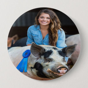 Livestock Show Swine Photo Customize 10 Cm Round Badge