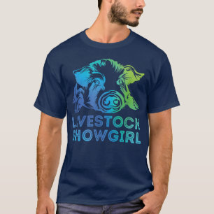 Livestock Showgirl Showing Pigs At The Fair4078  T-Shirt