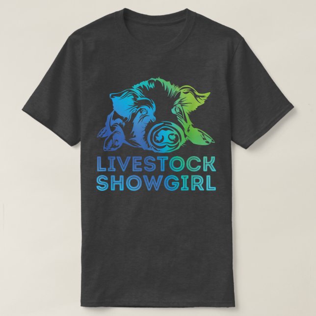 Livestock Showgirl Showing Pigs At The Fair  T-Shirt (Design Front)