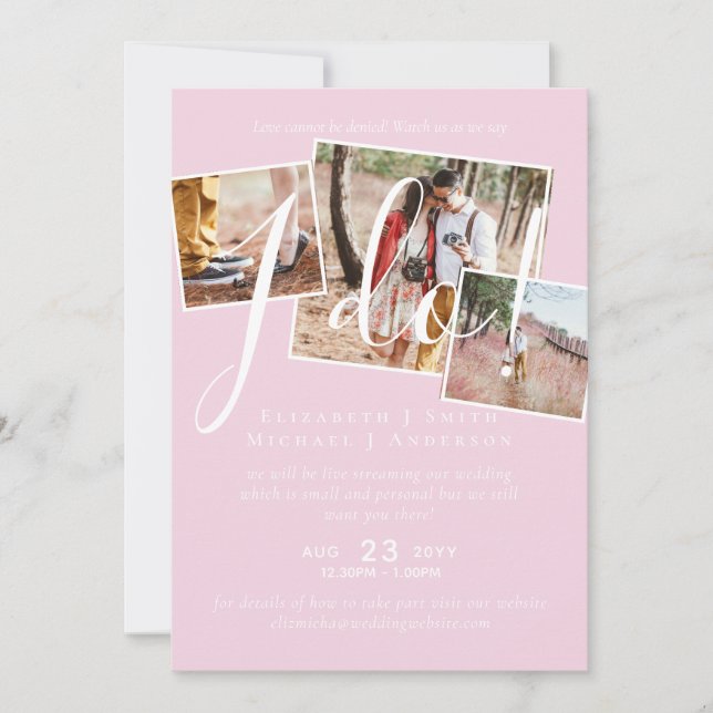 Livestreaming Watch Us Say I Do! PHOTO Wedding (Front)