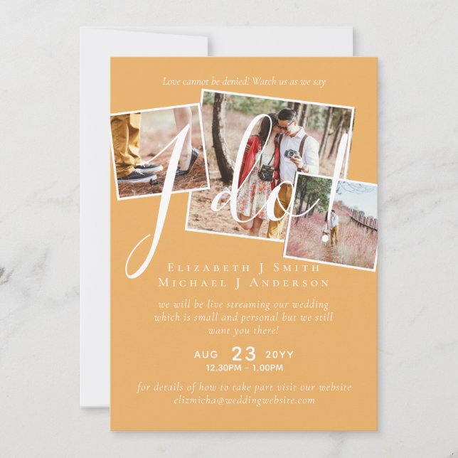 Livestreaming Watch Us Say I Do! PHOTO Wedding (Front)