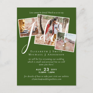 Livestreaming Watch Us Say I Do! PHOTO Wedding Postcard