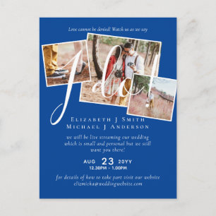Livestreaming Watch Us Say I Do! PHOTO Wedding Postcard