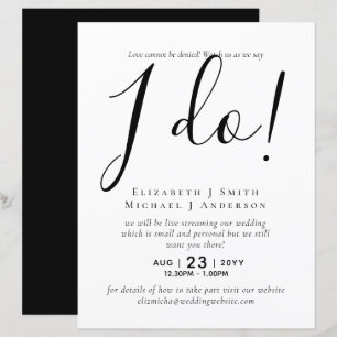 Livestreaming Wedding Invites - Watch Us Say I Do!