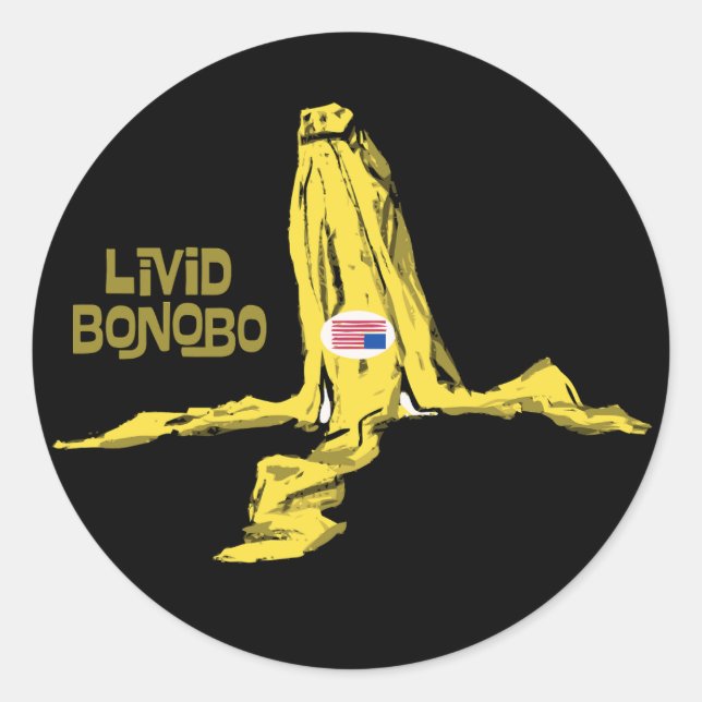 LIVID BONOBO CLASSIC ROUND STICKER (Front)