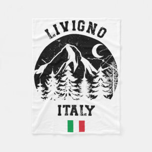 Livigno Italy Alps Ski Resort Alpine Skiing Italia Fleece Blanket