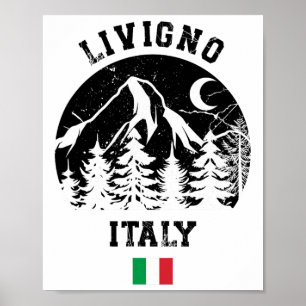 Livigno Italy Alps Ski Resort Alpine Skiing Italia Poster
