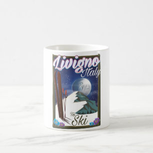 Livigno Italy ski travel poster Coffee Mug