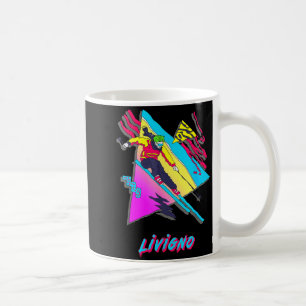 Livigno vibrant ski skier snow skiing triangles coffee mug