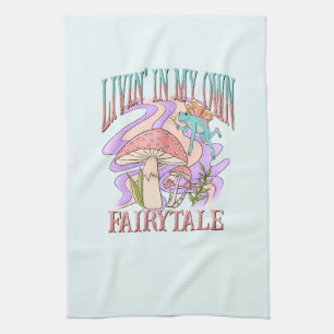 Livin’ In My Own Fairytale – Frog & Mushroom Tea Towel