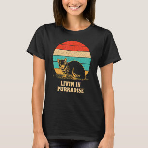 Livin in Purradise Cat   Hobby Kitten Pastime Cat  T-Shirt
