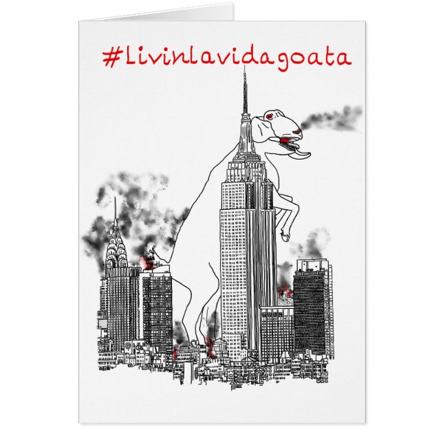 Livin La Vida Goata Screaming Goat New York Slogan (Front)
