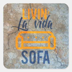 Livin' la vida sofa square sticker