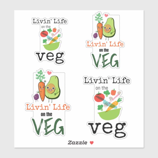 Livin Life on the Veg Fun Vegan Humour (Sheet)