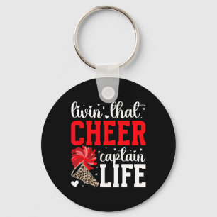 Livin' That Cheer Captain Life Cheerleading Captai Key Ring