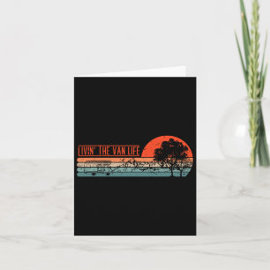 Livin That Van Life Retro Camper Camping Van Card