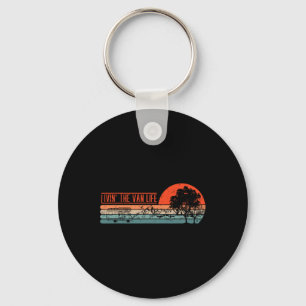 Livin That Van Life Retro Camper Camping Van  Key Ring