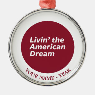Livin' the American Dream 2 Metal Tree Decoration