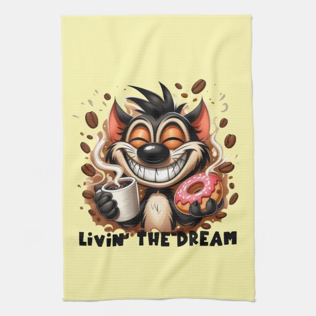 Livin the Dream Tea Towel (Vertical)