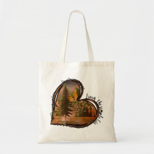 Livin The Simple Life Heart Nature Tote Bag