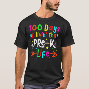 Living 100 Days Of School Pre K Life Teachers Boys T-Shirt