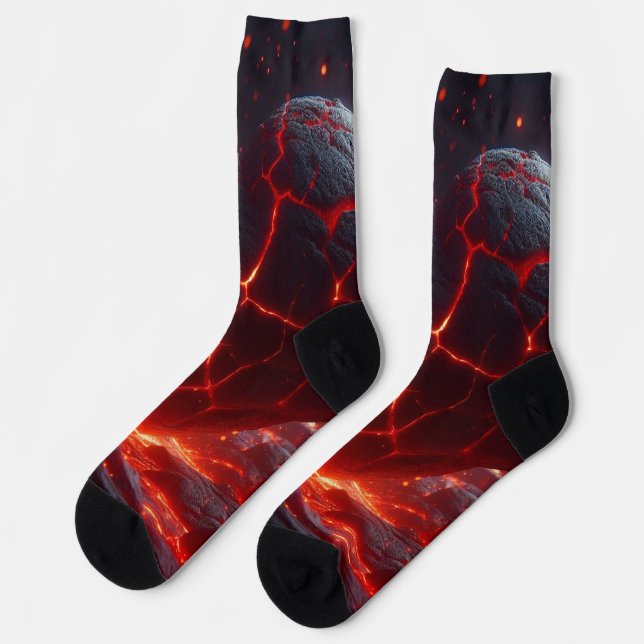 Living abstract lava heart socks (Left)