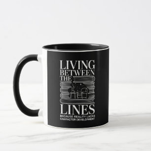 Living Between the Lines Bookish Coffee Mug
