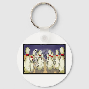 Living Bowling Will Funny Gift, Tees, Cards Etc Key Ring