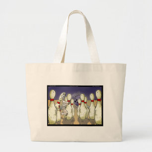 Living Bowling Will Funny Gift, Tees, Cards Etc Large Tote Bag