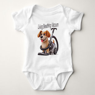 Living Breathing Vacuum Dog Baby Bodysuit