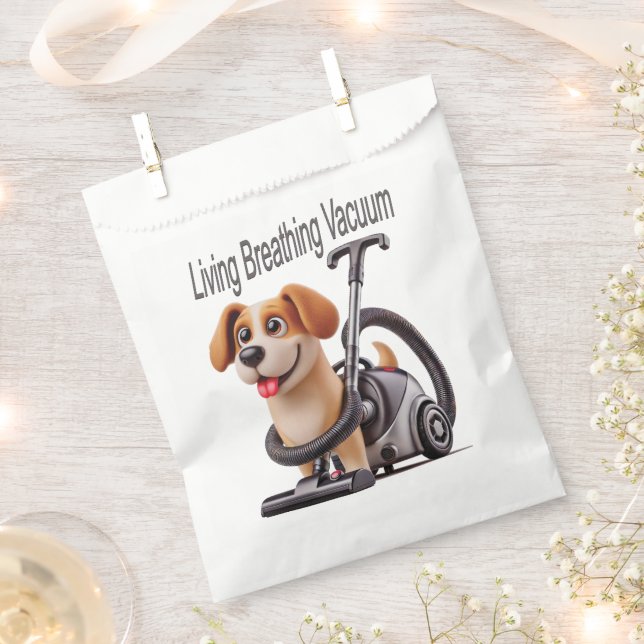Living Breathing Vacuum Dog Favour Bag (Clipped)