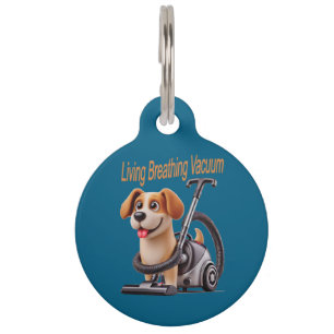 Living Breathing Vacuum Dog Pet Tag