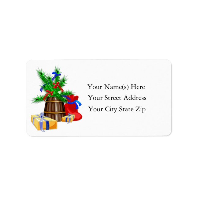 Living Christmas Tree Address Label (Front)