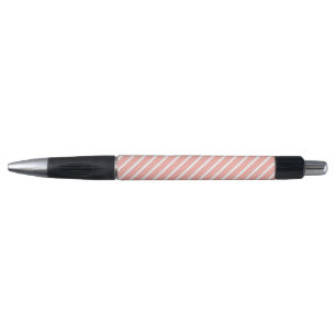Living coral and white five stripes pattern