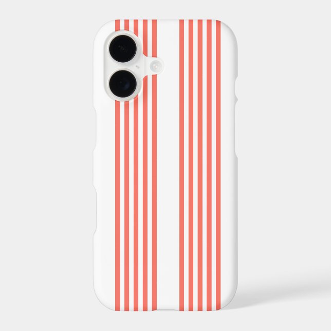 Living coral and white five stripes pattern (Back)