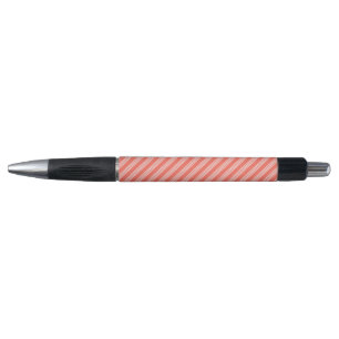 Living coral and white four stripes pattern
