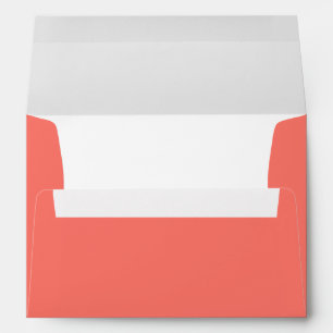 Living Coral Chic Elegant Wedding Trendy Envelope