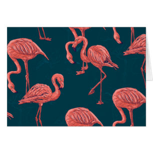 Living coral flamingo pattern
