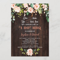 Living Coral Floral Barn I DO BBQ Rehearsal Dinner