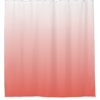 Living Coral OMBRE Shower Curtain