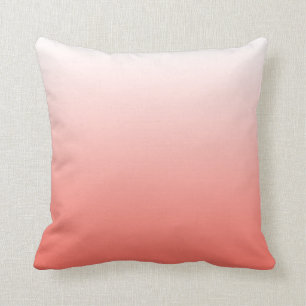 LIVING CORAL OMBRE WITH WHITE CUSHION